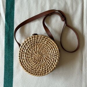Woven Bamboo Shoulder Bag